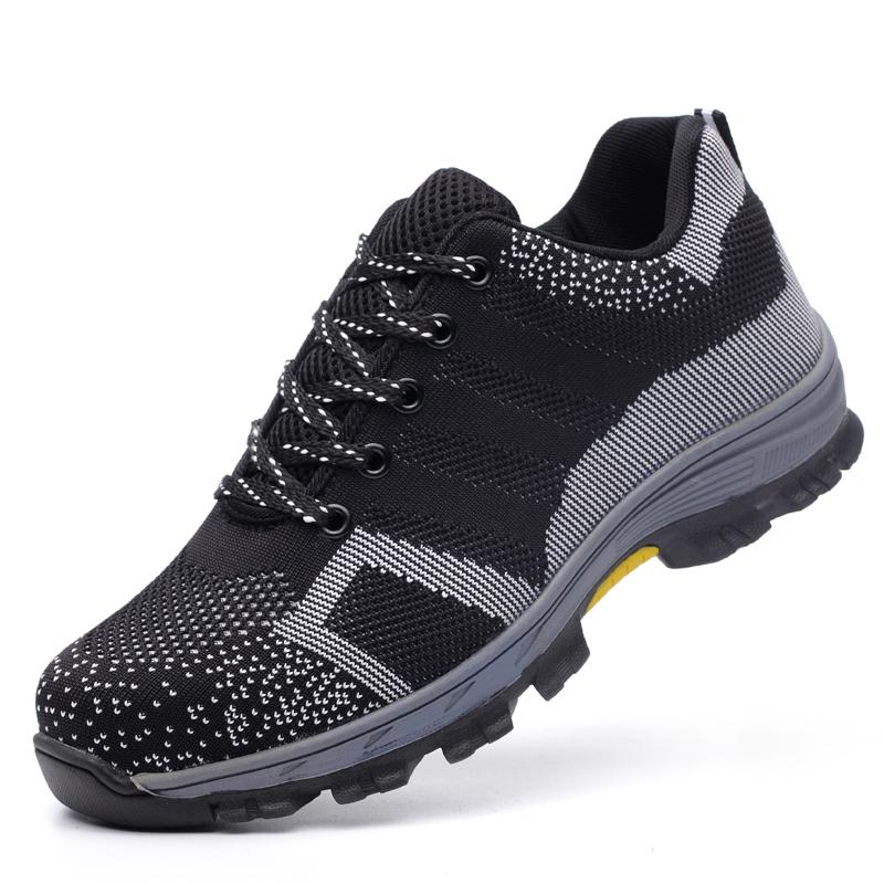 womens steel toe anti smashing and anti piercing working safety shoes hiking shoes light weight safety shoes