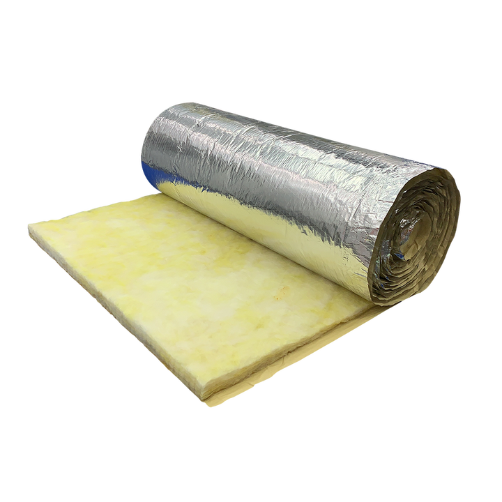 R122 R188 Roof and Wall Thermal Heat Insulation 50mm 80mm Thickness Aluminum Foil Fiberglass Insulation Rolls Glass Wool Price