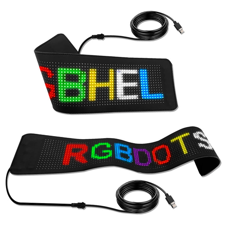Programmable Scrolling Messages Flexible LED Sign Display App Control LED Sign Board for Cars Shops Digital Advertising Screen