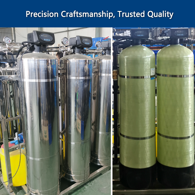 Custom CE ISO Certification Underground Well Water Soften System 500lph FRP RO Water Purification System with Pump for Drinking