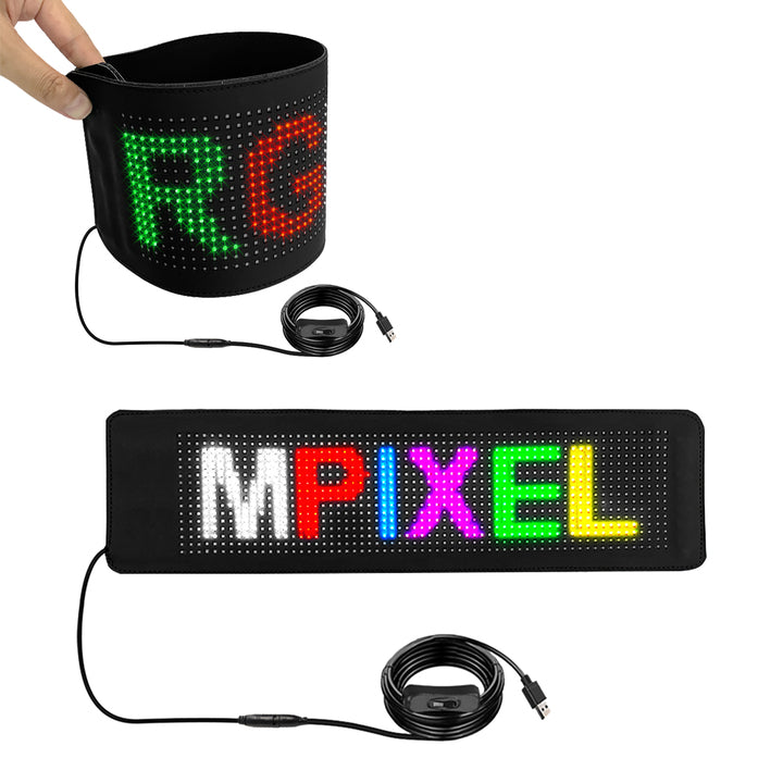 Programmable Scrolling Messages Flexible LED Sign Display App Control LED Sign Board for Cars Shops Digital Advertising Screen