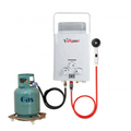 5/6L Caravan Camping Shower Instant Portable Water Gas Heater With Carry Handle