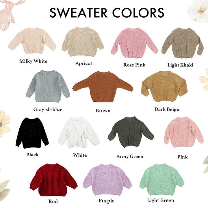 Wholesale Baby Pullovers Knitwear Winter Toddler Kids Clothes Chunky Knitted Boys Girls Baby Sweaters