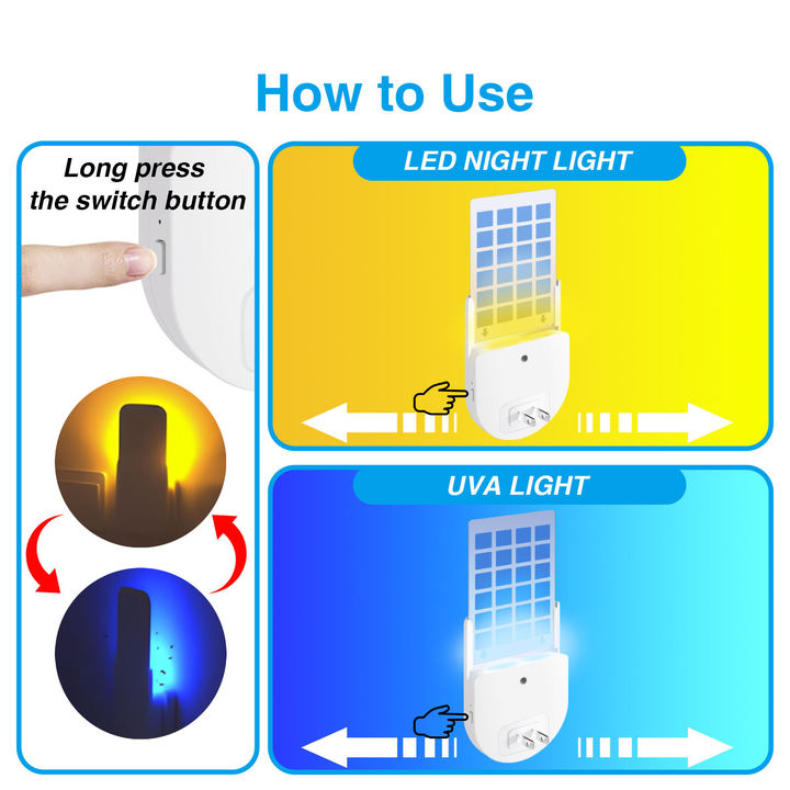 OEM ODM Indoor UV Light Attract Mosquitoes Plug in Sticky Fly Trap Flying Insect Trap