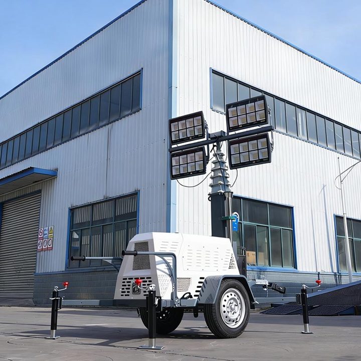 Free Shipping Mobile Light Tower Trolley Light Led Manual Tower Hydraulic Mast Tall Light Tower