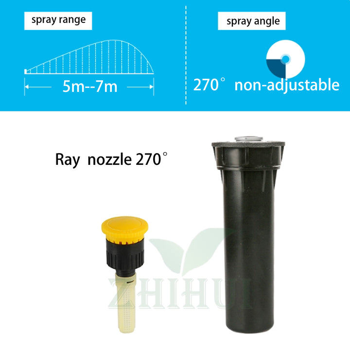 3.0-6.5 m Spray Radius 1.8-4 Bar Ray Type Pop up Sprinkler Nozzles for Buried Rotary Sprinkler