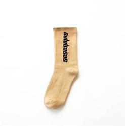 KANGYI custom fashion logo socks ribbed terry cotton sport socks with fashion box