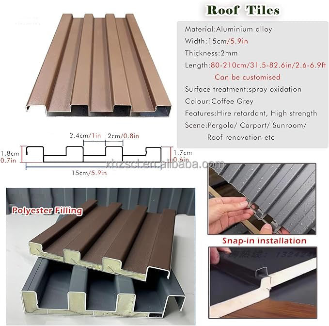 Modern Outdoor Aluminum Roof Sandwich Panels-Water & Fire Resistant Eco-Friendly