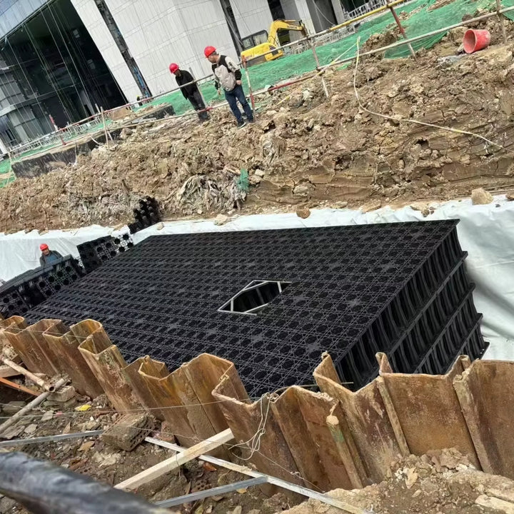 PP Rain Water Storage Modullar Collection Harvesting System Stormwater Drainage Crate Plastic Rainwater Tank Modules
