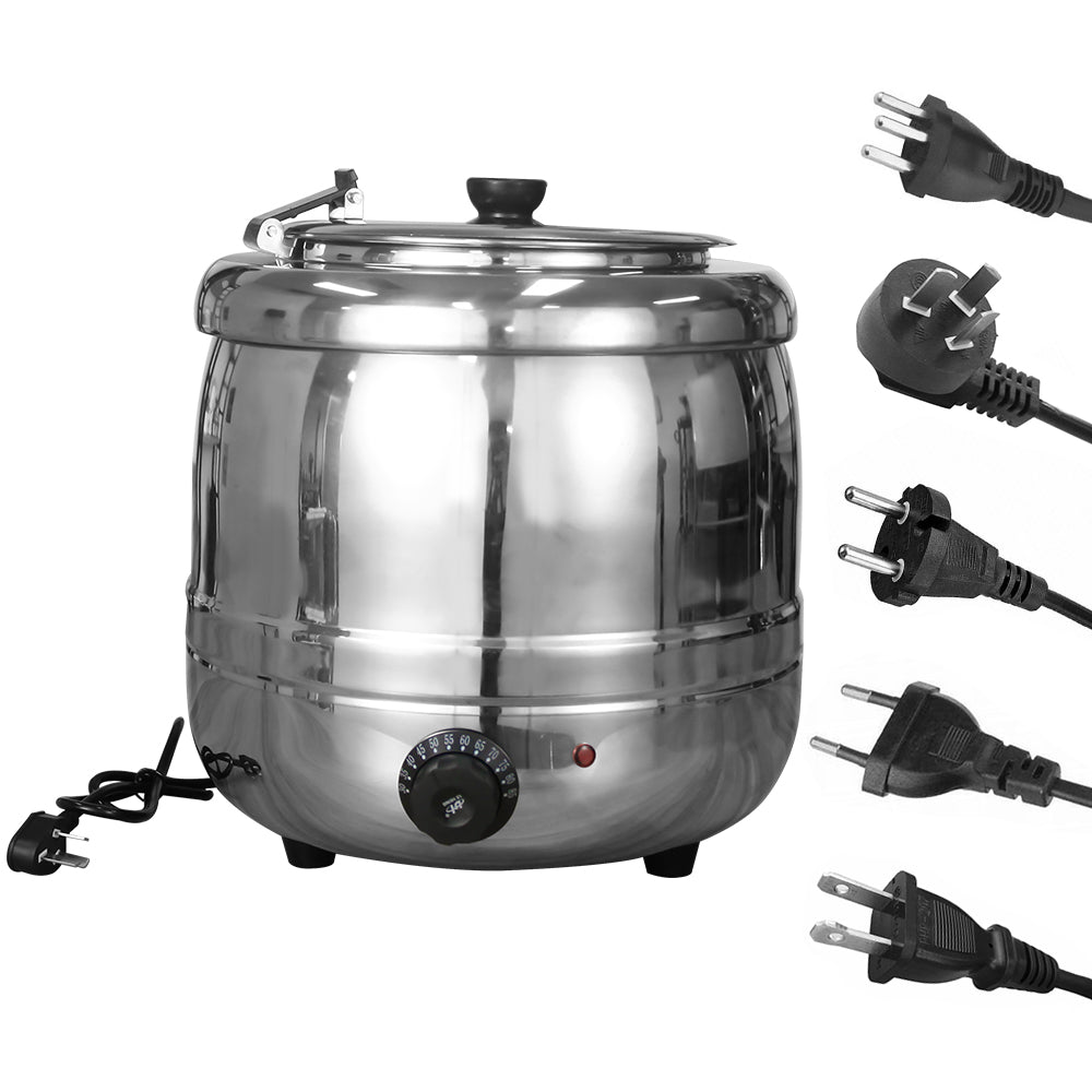 Restaurant Equipment 10L Stainless Steel Commercial Electric Soup Kettle Pot Hotel Buffet Food Warmer