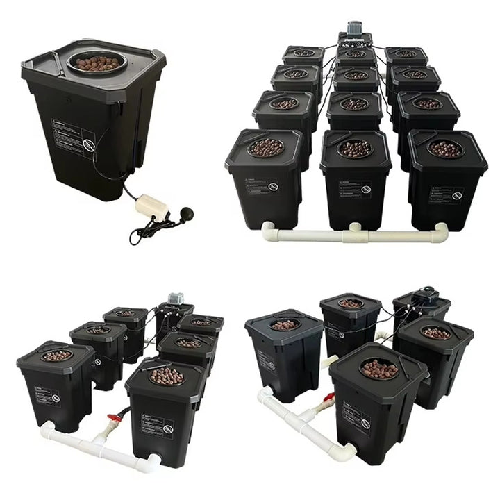 Durable Plastic Hydroponic Barrels Dutch Bucket System for Soilless Tomato and Cucumber Cultivation