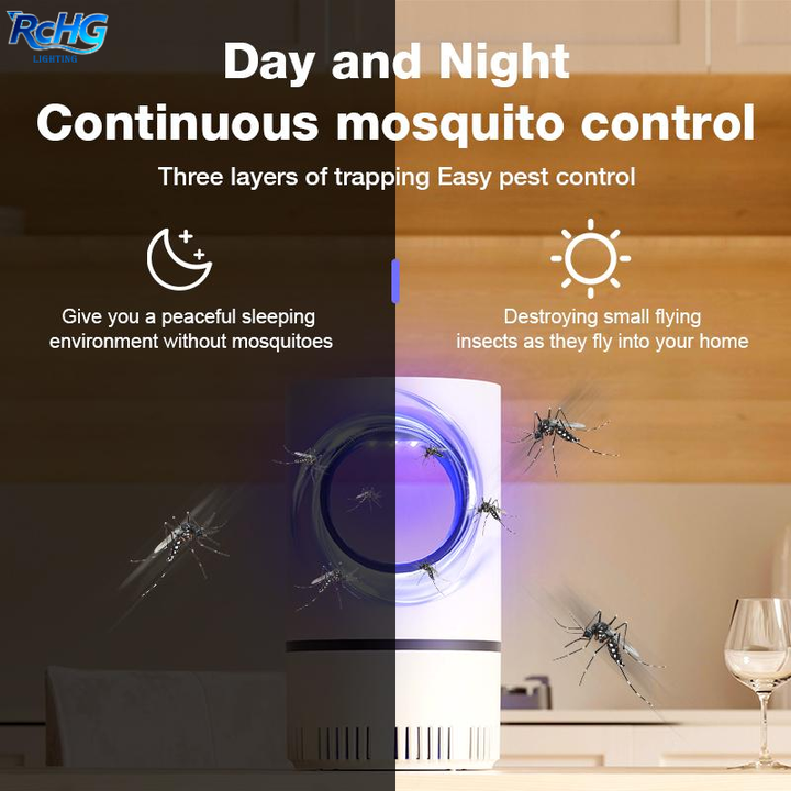 Electric Fly Killing Trap Lamp LED Rechargeable Indoor Fly Killer Eco-friendly IP65 All-Season