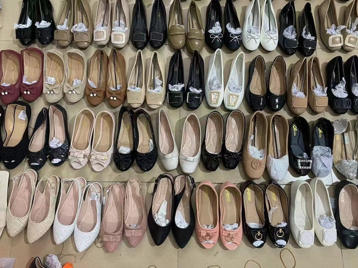Women's Flat Shoes Bow Flat Soft Sole Pointed Single Shoes Women's Cheap Shoe Mix Design Wholesale