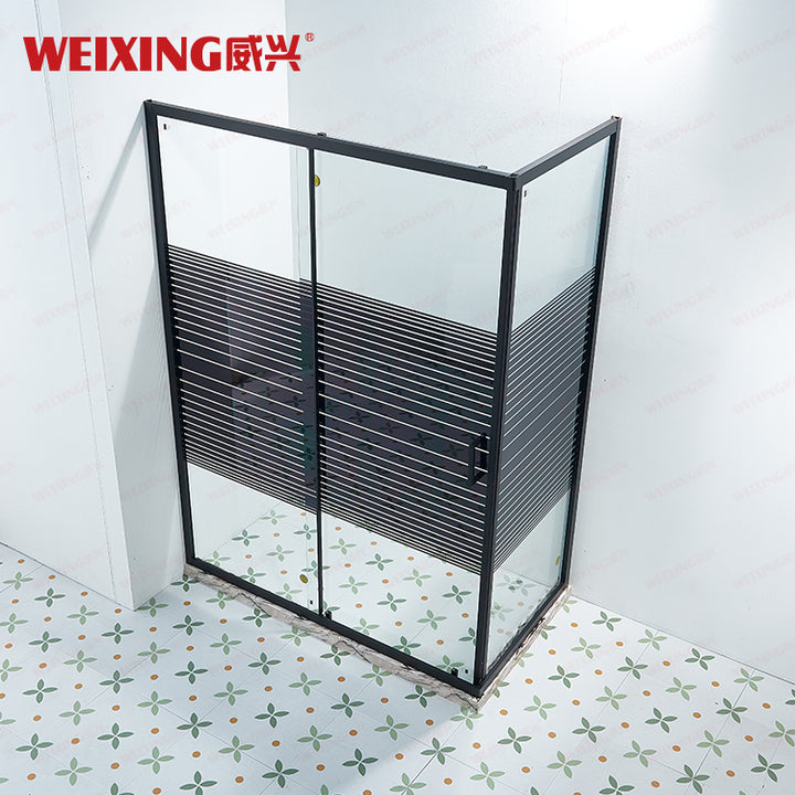 China Factory Modern Hotel Home Bathroom Framed Rectangle Tempered Glass Aluminum Shower Room