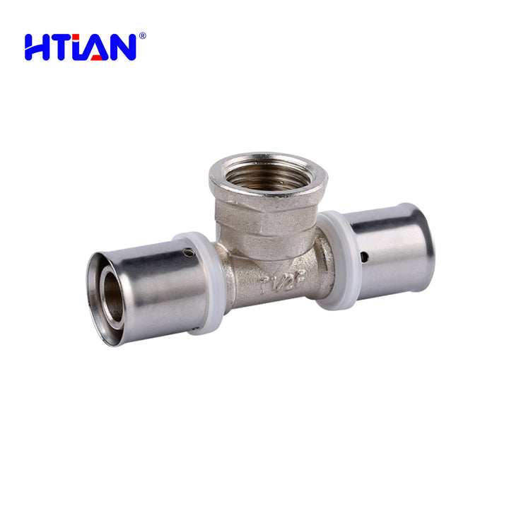 High-pressure Brass PEX Pipe Fittings for Making Three-way Connections Used for Water and Gas Supply