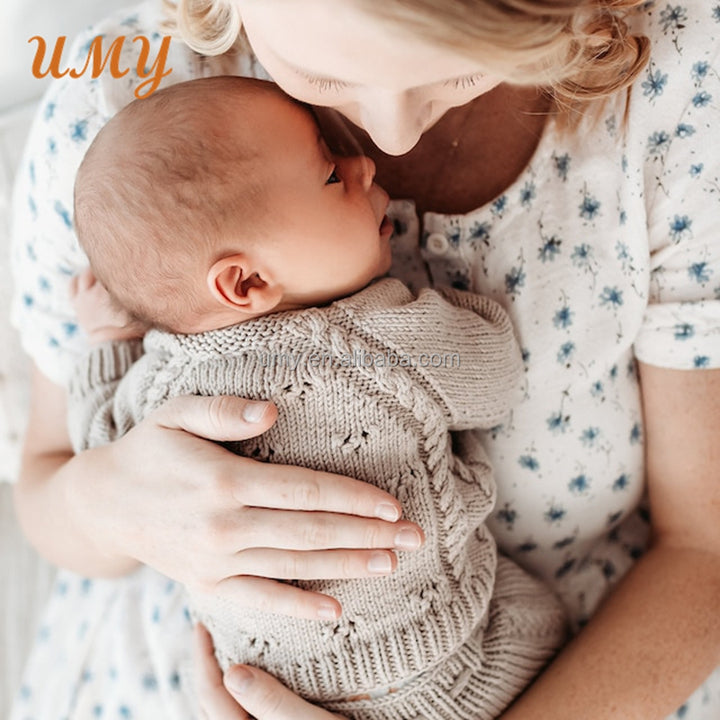 New Born Baby Rompers Caps Clothes Sets Newborn Girl Boy Knitted Jumpsuits Outfits Winter Long Sleeve Toddler Infant Overalls