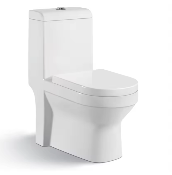 Modern Ceramic Toilet Dual-Flush with S-Trap Drainage Straight Row Horizontal Siammed for African Middle Eastern Bathrooms