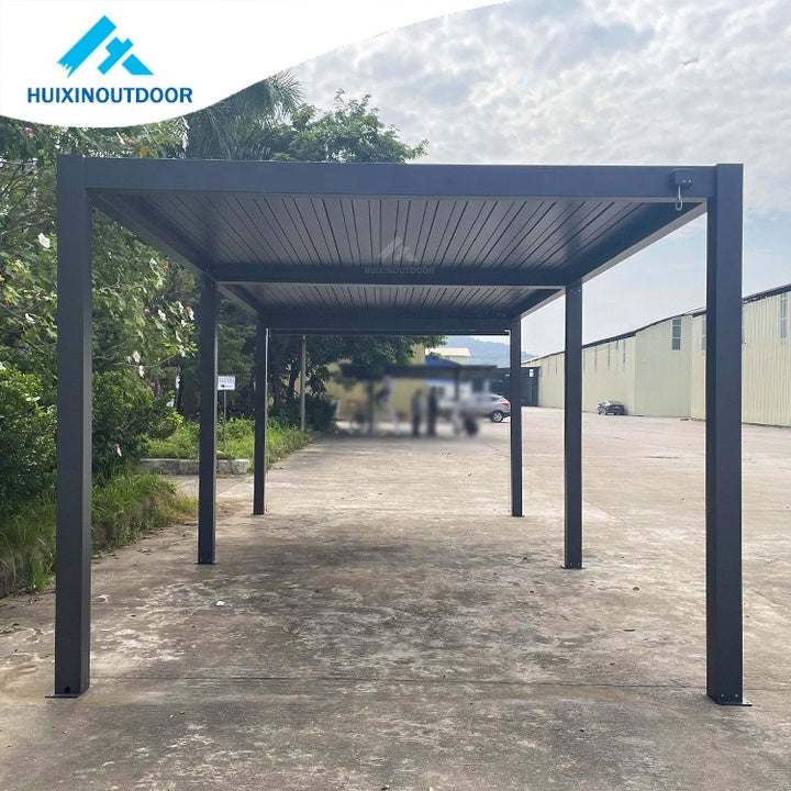 High Quality Manual Joystick Louvered Roof Aluminum Gazebo Pergola Pavilion for Patio