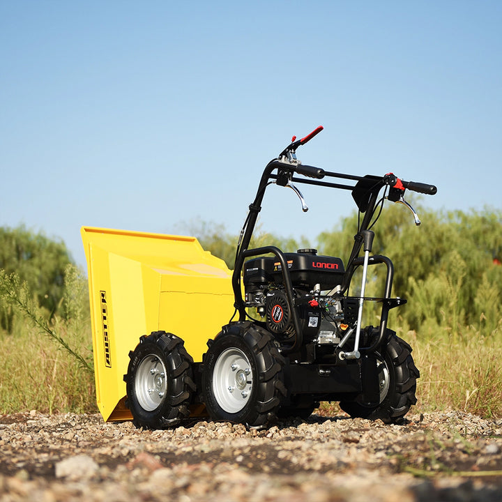 AUSTTER Loading 300Kg Self-propelled 4x4 6.5hp Gas Petrol Engine Powered Truck Mini Dumper Wheel Barrow for Building Site
