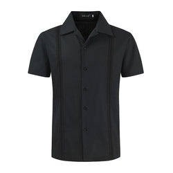 Wholesale Casual Fashion Design Summer Short Sleeve Shirts Button Up Mens Linen Beach Shirt