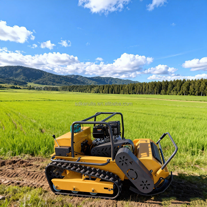 Gas-Electric Hybrid Remote Control Flail Mower Self-Charging Robot Grass Cutter with Loncin/Yamaha Engine
