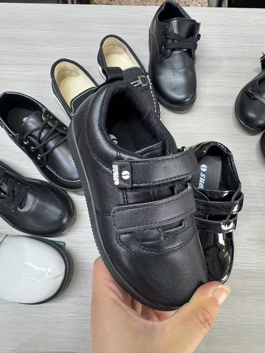 Children's Black Leather Shoes Children Students Soft Leather Soft Sole Single Shoes Wholesale School Shoes
