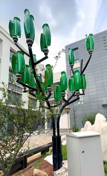 Premium 1KW Vertical Axis Wind Tree Turbine 1000W Windmill Generator 12V Output CE Certified Zero Carbon Emission Power System