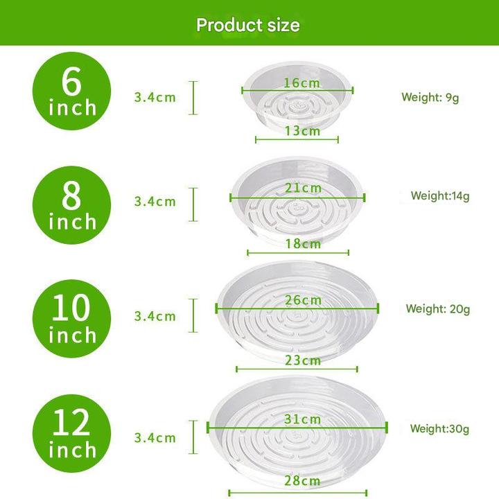 12 Inch Plant Saucer Durable Plastic Plant Drip Trays for Indoors Clear Plastic Flower Plant Pot Saucer Made of Thicker Stronger