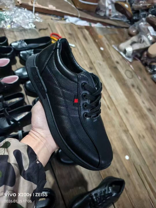 Children's Black School Shoes Soft Sole Comfortable Children's Leather Shoes Unisex Party Shoes Mixed Design Wholesale