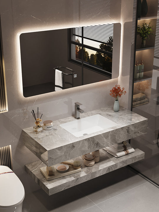 Premium Quality American-Style Sink Matte Dining Bathroom Vanity Luxury Bath Space Rock Stone Porcelain Granite Hand Wash Basin