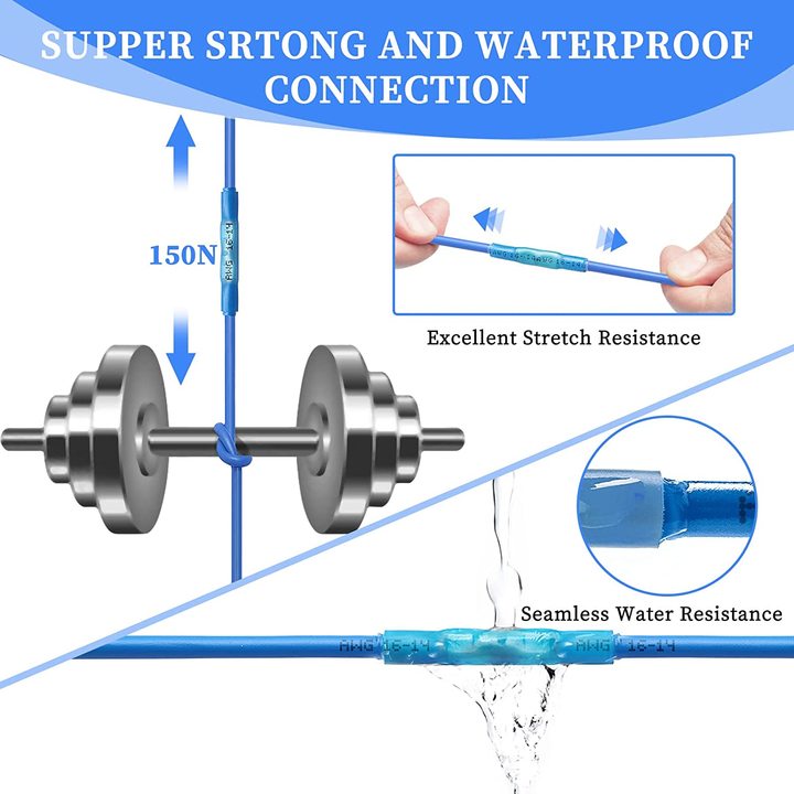 DINGYUAN Heat Shrink Butt Connectors Terminals Waterproof Wire Connector Marine Auto Electrical Terminals Crimp Splice Connector