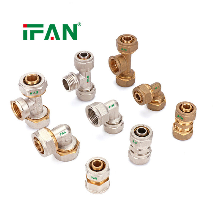 IFAN High Quality Copper PEX Tube Plumbing Pex Brass Compression Pipe Fitting
