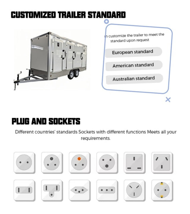 Modern Portable Toilets Mobile Restrooms Outdoor Mobile Bathroom Trailer Washroom for Camping Construction Durable Toilet