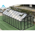Factory Price Galvanized Steel Base Polycarbonate Garden Plant Aluminum Prefabricated Outdoor Backyard Tunnel Glass Greenhouse