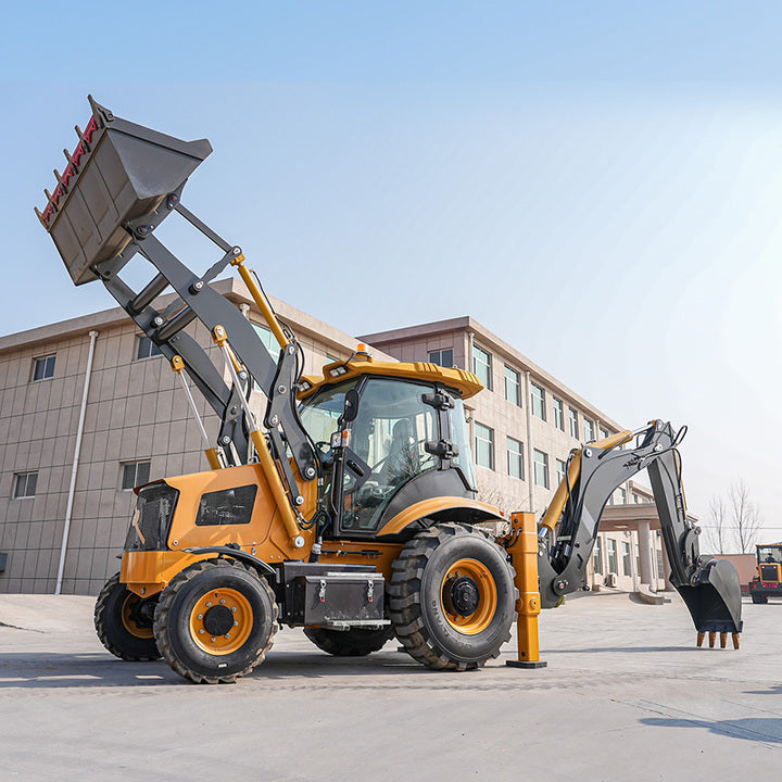 WZ388 CE EPA Engine backhoe loader mini backhoe 4x4 Wheel Loader tractor with loader and backhoe for Sale