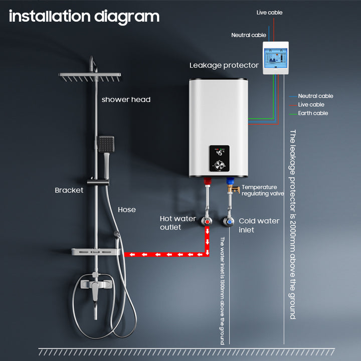 New 30 50 80 100 Liters Bathroom Shower Tank Boiler Storage Electric Hot Water Heaters Geyser with Knob Control