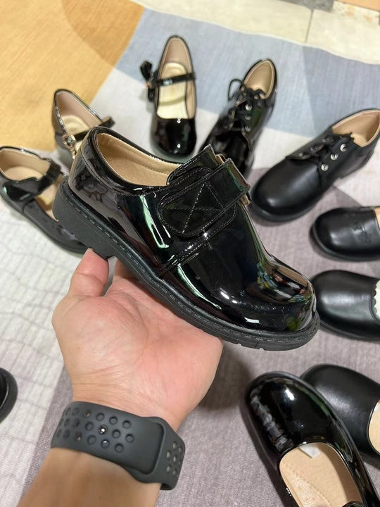 NEW Arrived Children's School Shoes Black Hot Selling Children's Leather Shoes Students Soft Soled Leather Shoes Wholesale