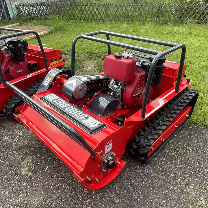 Industrial Grade 24V Remote-Controlled Excavator Lawn Mower 420cc Engine 1600W Flail Mower Forestry Mulcher for Farm Machines