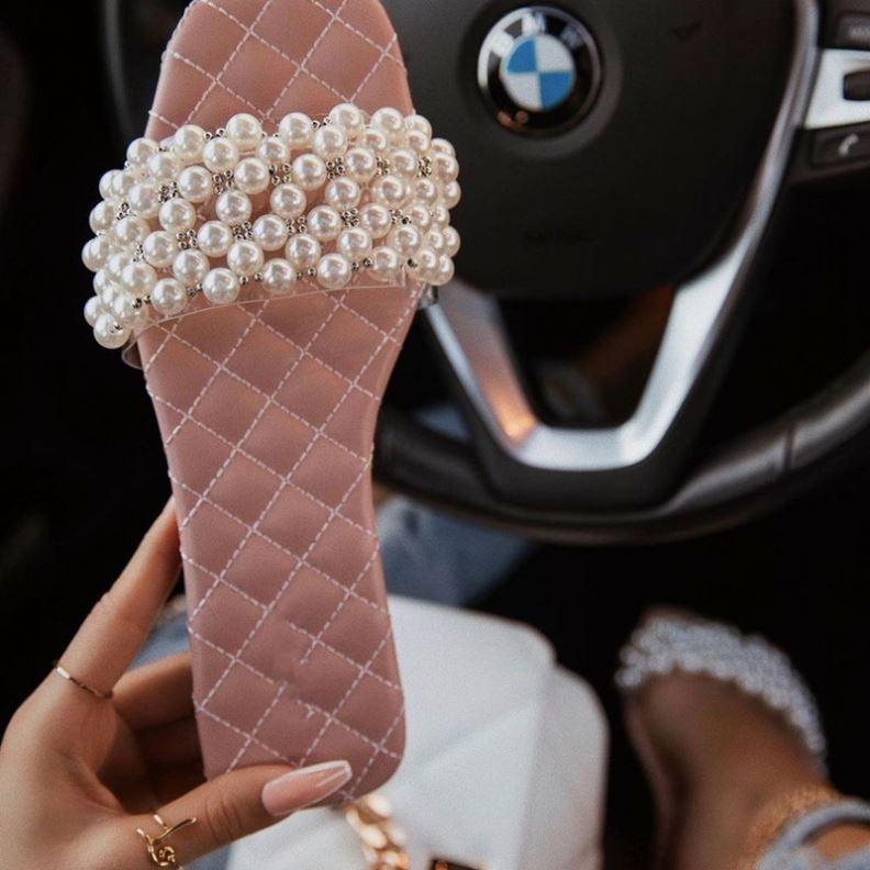 beach slipper beautiful lady jelly sandals diamond sandals womens slides ladies flat shoes