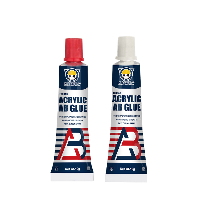 GORVIA Two Component 1:1 10g+10g Modified Acrylic AB Glue for Stainless Steel