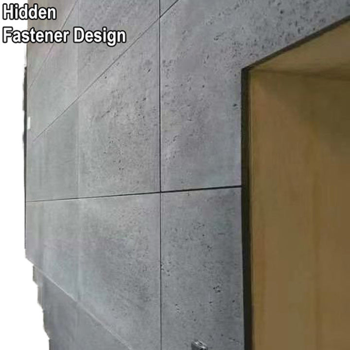 Moistureproof House Building Exterior Wall Cladding Fair-Faced Concrete Fiber Cement Boards for Outdoor Curtain Wall