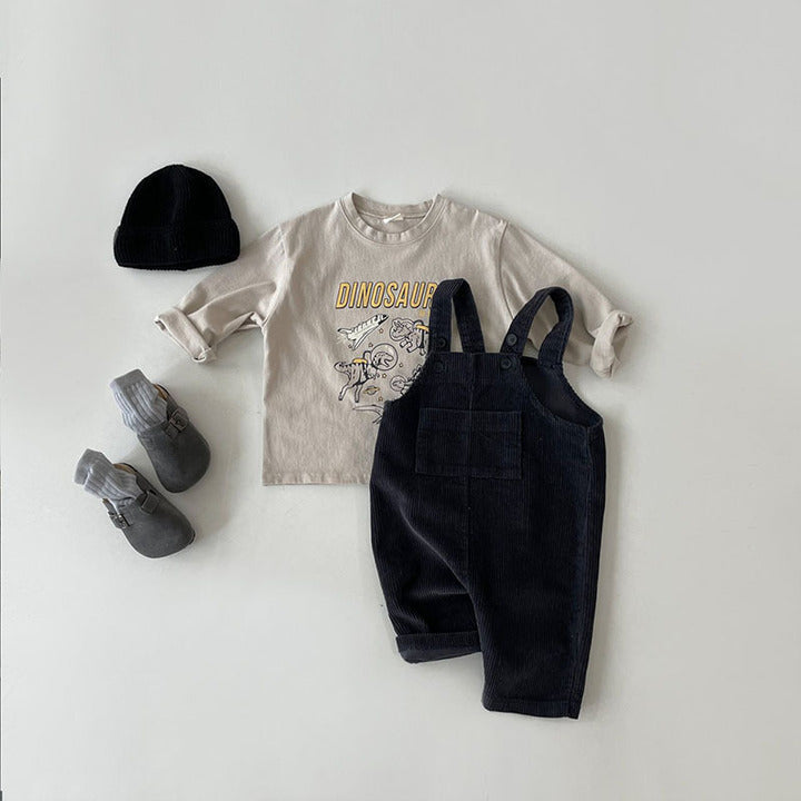 New Baby Sleeveless Corduroy Overalls Solid Newborn Cotton Pants Kids Casual Strap Jumpsuit Autumn Infant Clothes