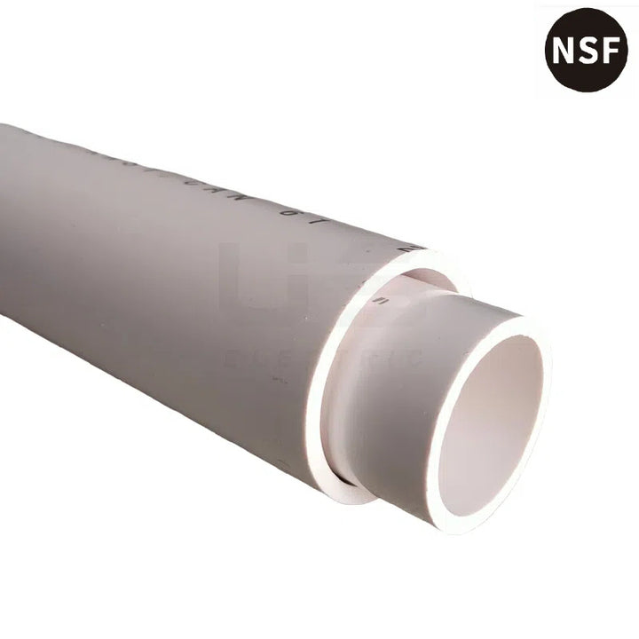 White Plastic Water Supply Pipes NSF Certified DWV Pipe Fittings Drainage Conduit Plumbing PVC Sch40 Pressure Pipe