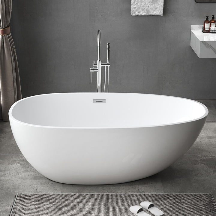 Luxury Modern Cheap Egg Shape Soaking Virgin Acrylic Free-Standing Seamless White Bathroom Bathtub Baby and Shower