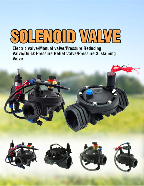 1/2" 1" 2" 4" 6" Drip Irrigation System Hydraulic Control Plastic 2 Inch Water Solenoid Valve