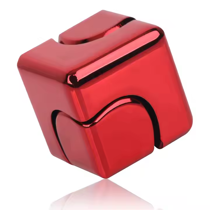 High-Speed Metal Square Anti-Stress Spinner Decompression Fidget Rotating Finger Cube Unisex Gift Item