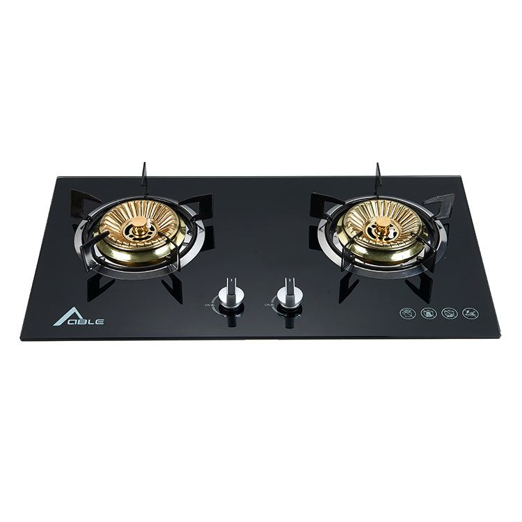 ABLE Kitchen appliance Cooktops tempered glass cooking stoves burner built in induction hob gas stove price with 2 burner