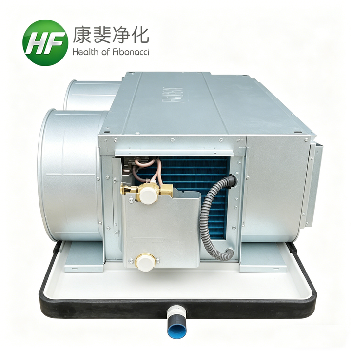 Luxury Horizontal Concealed Ducted Fan Coil Unit 2 Pipe 4 Pipe Hydronic Water Cooling Heating FCU HVAC System