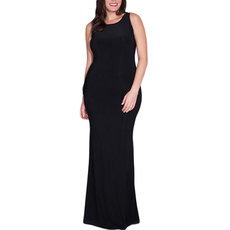 s146 women s plus size dresses black cascading ruffle reversible tank long bodycon maxi dress