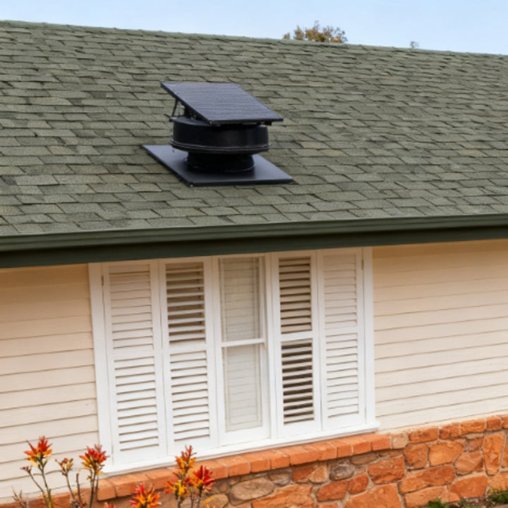 Industrial Cooling 35 Watt Solar Powered Attic Gable Exhaust Fans - Ceiling Mounted HVAC Ventilation for Smoke & Heat Extraction